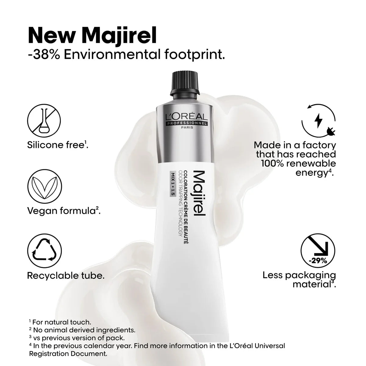 Loreal Majirel Hair Color 60ml  Shade 3.0 Dark Brown + Developer 1000ml Combo